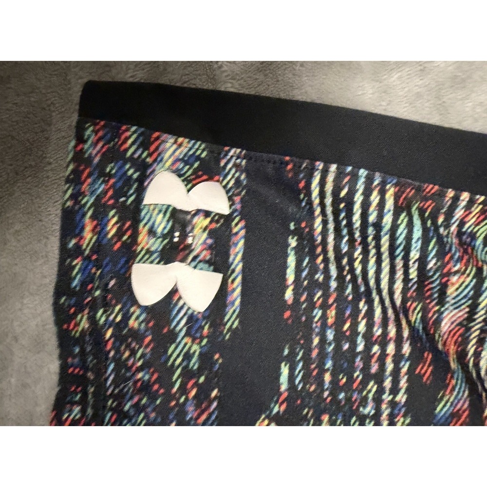 Under Armour Boys Shorts Size Large YLG Black Multi HeatGear Loose Fit Logo - Picture 5 of 5